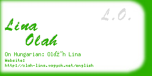 lina olah business card